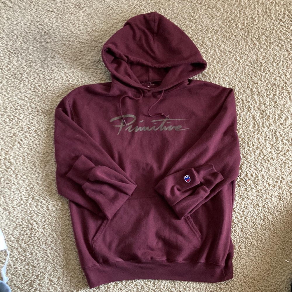Primitive Burgundy/Gold Hoodie Size Medium